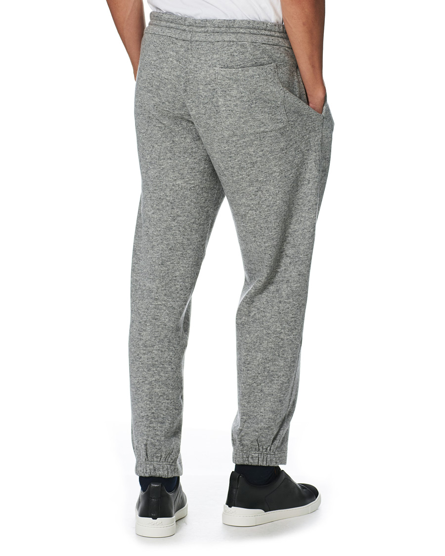 Herr | Byxor | Ermenegildo Zegna | Double Construction Cashmere Joggers Silver Grey