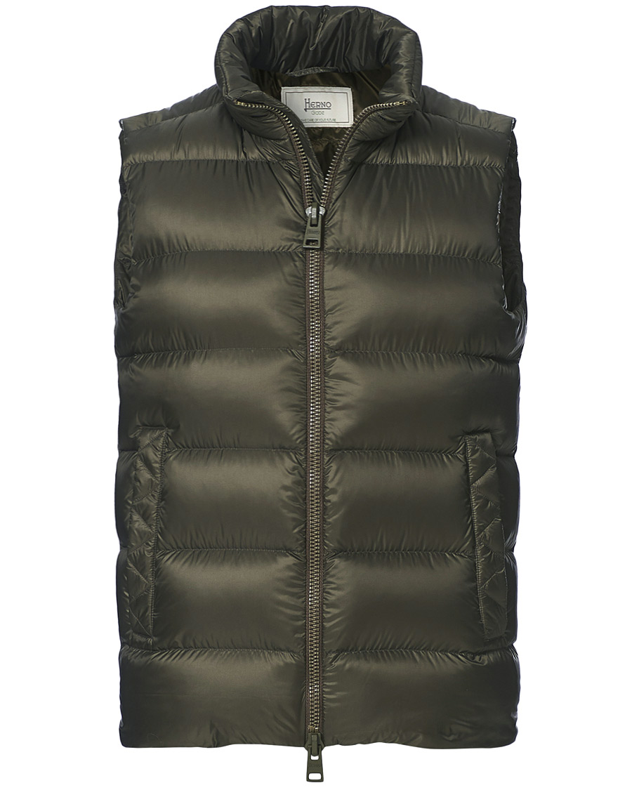 Herr | Jackor | Herno | Globe Down Puffer Gilet Forest Green