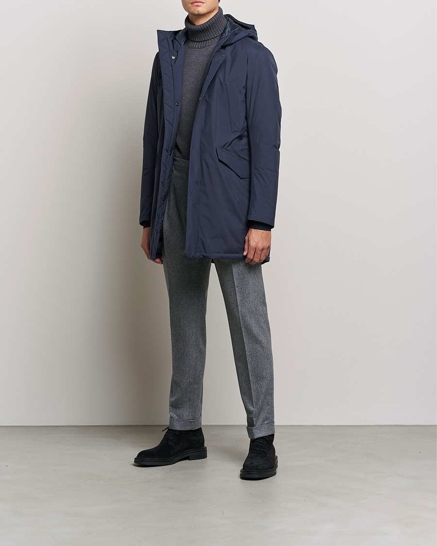 Herr | Jackor | Herno | Laminar Goretex Car Coat Navy