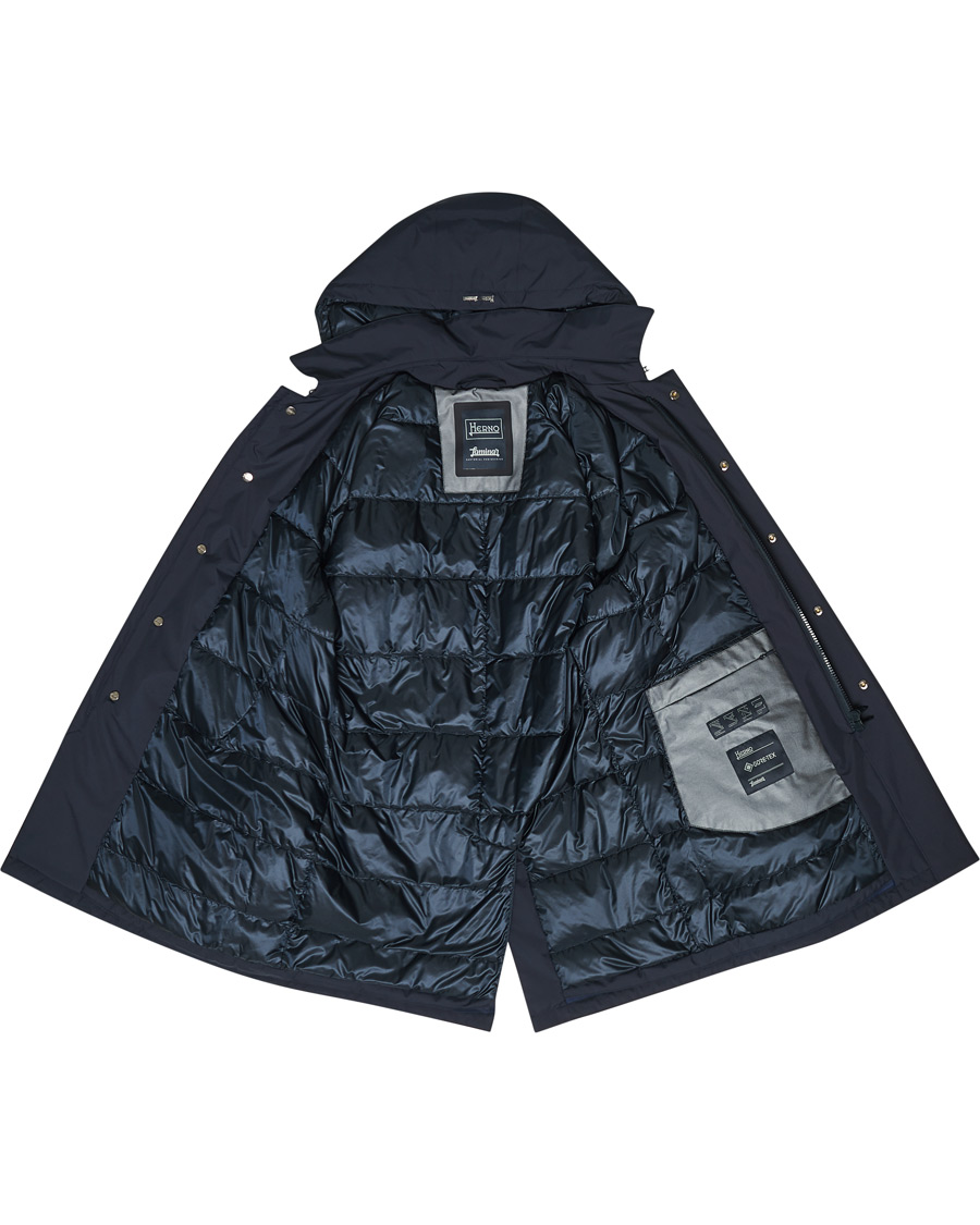 Herr | Jackor | Herno | Laminar Goretex Car Coat Navy
