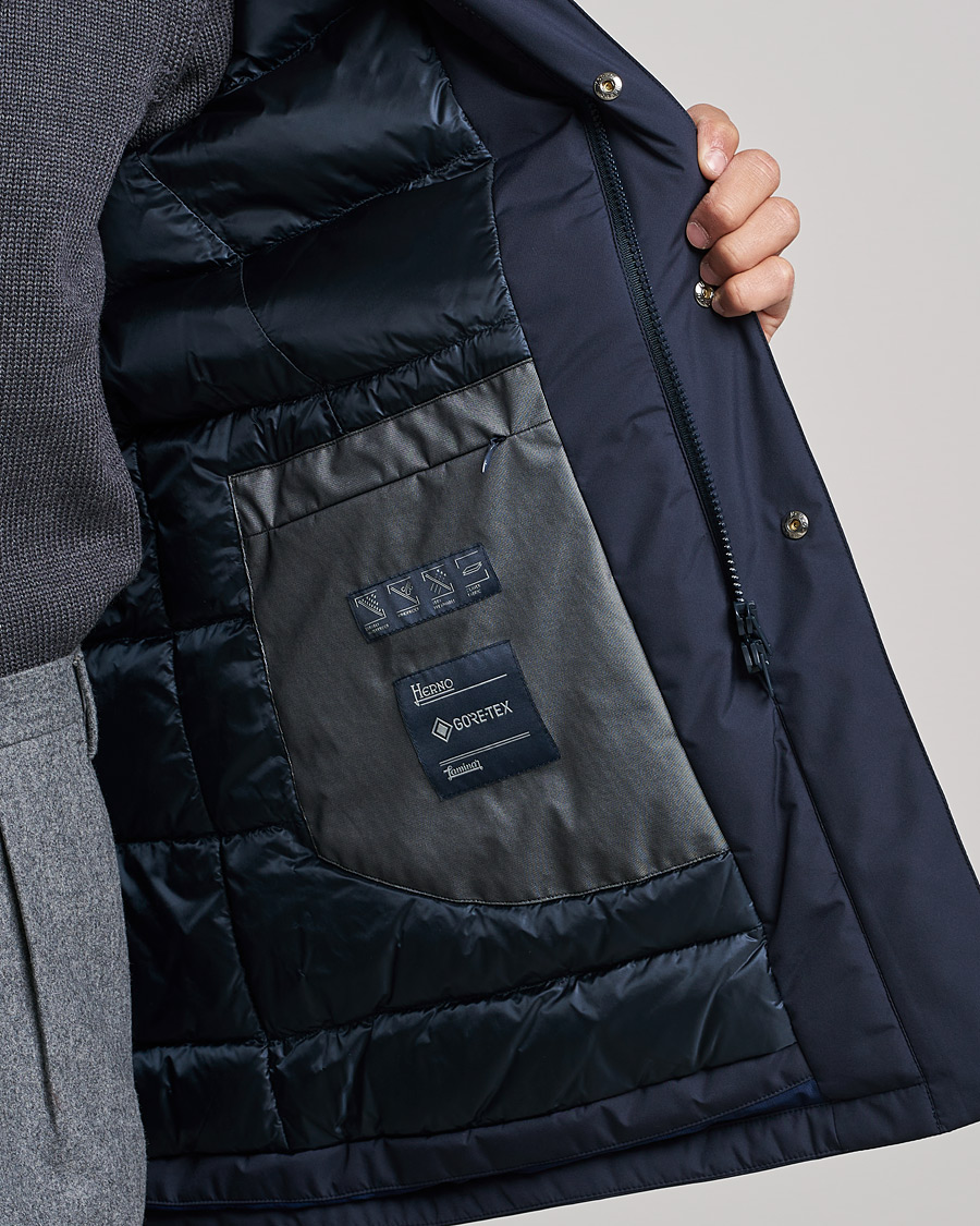 Herr | Jackor | Herno | Laminar Waterproof Down Coat Navy