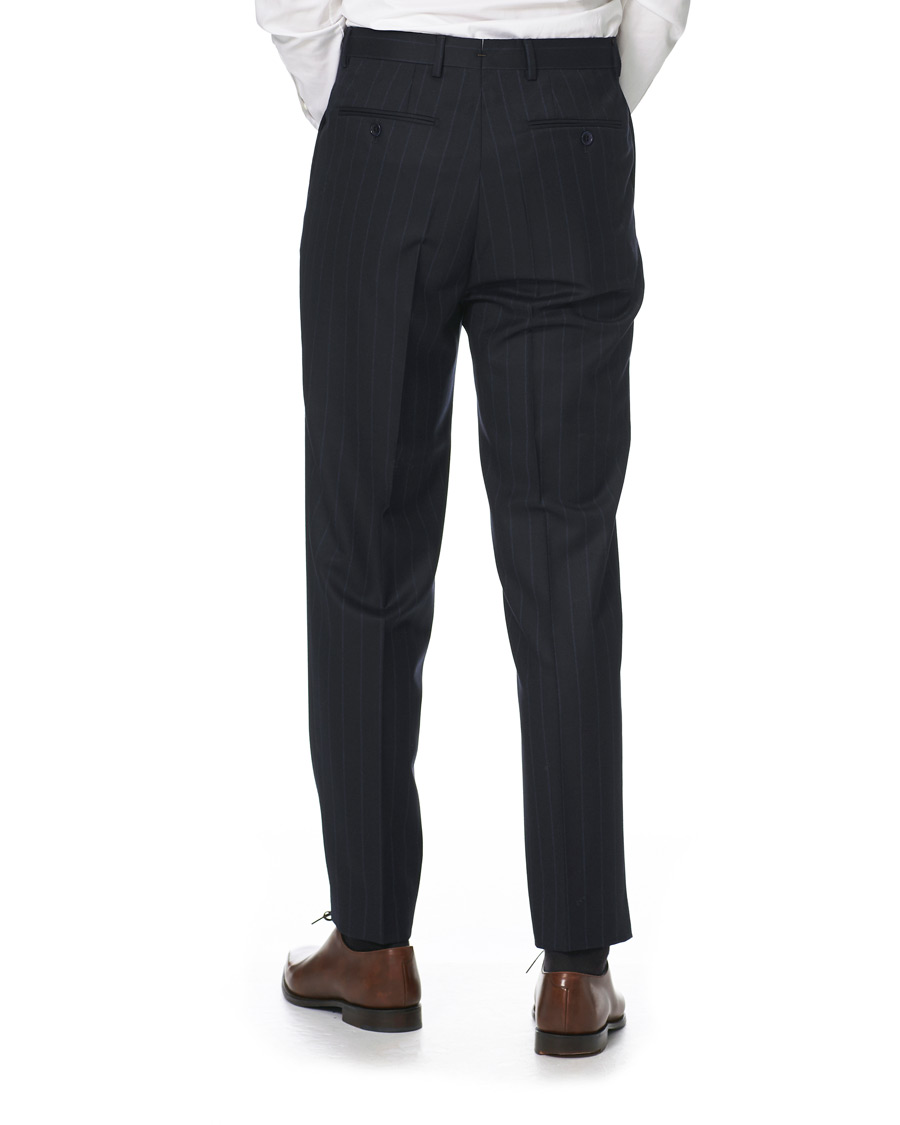 Herr | Byxor | Morris Heritage | Philip Pinstripe Suit Trousers Navy
