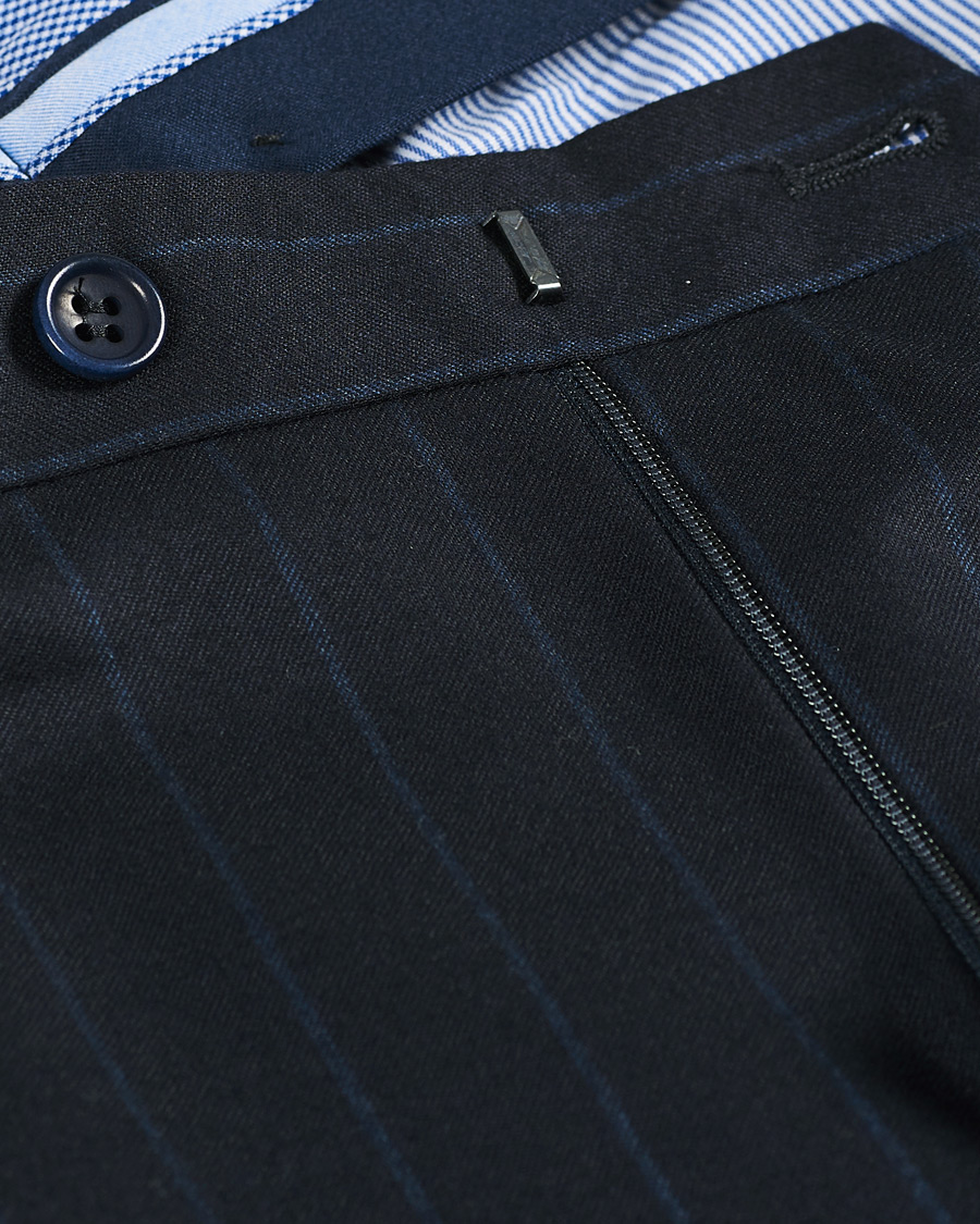 Herr | Byxor | Morris Heritage | Philip Pinstripe Suit Trousers Navy