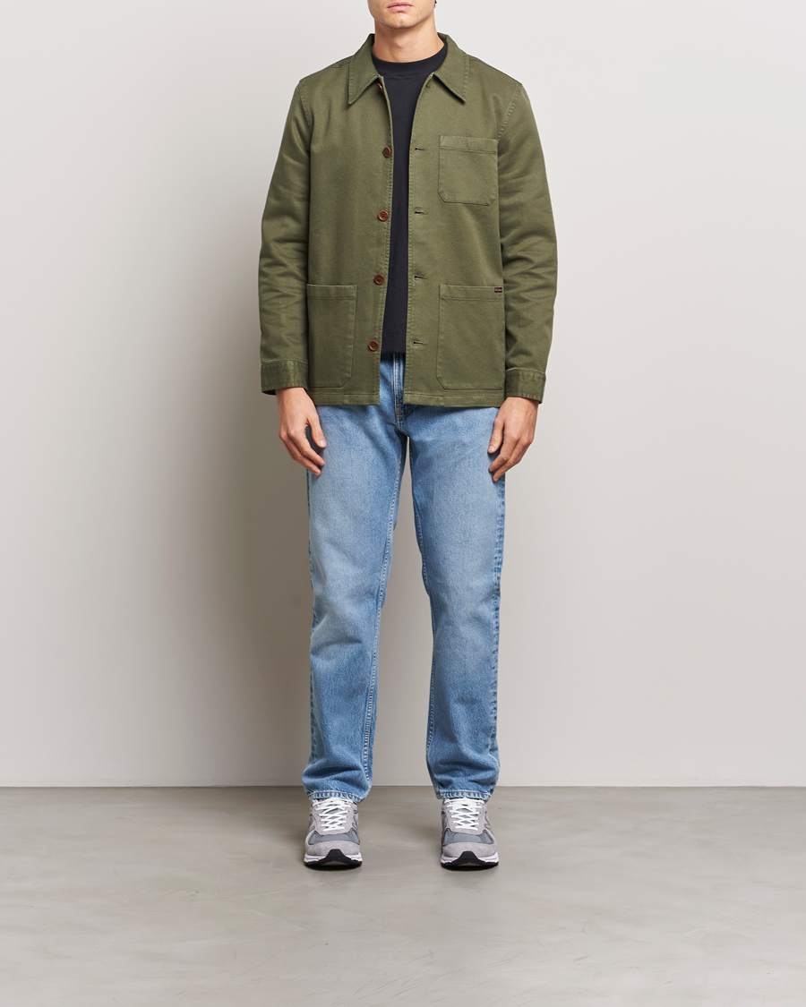 Herr | Skjortor | Nudie Jeans | Barney Worker Overshirt Olive