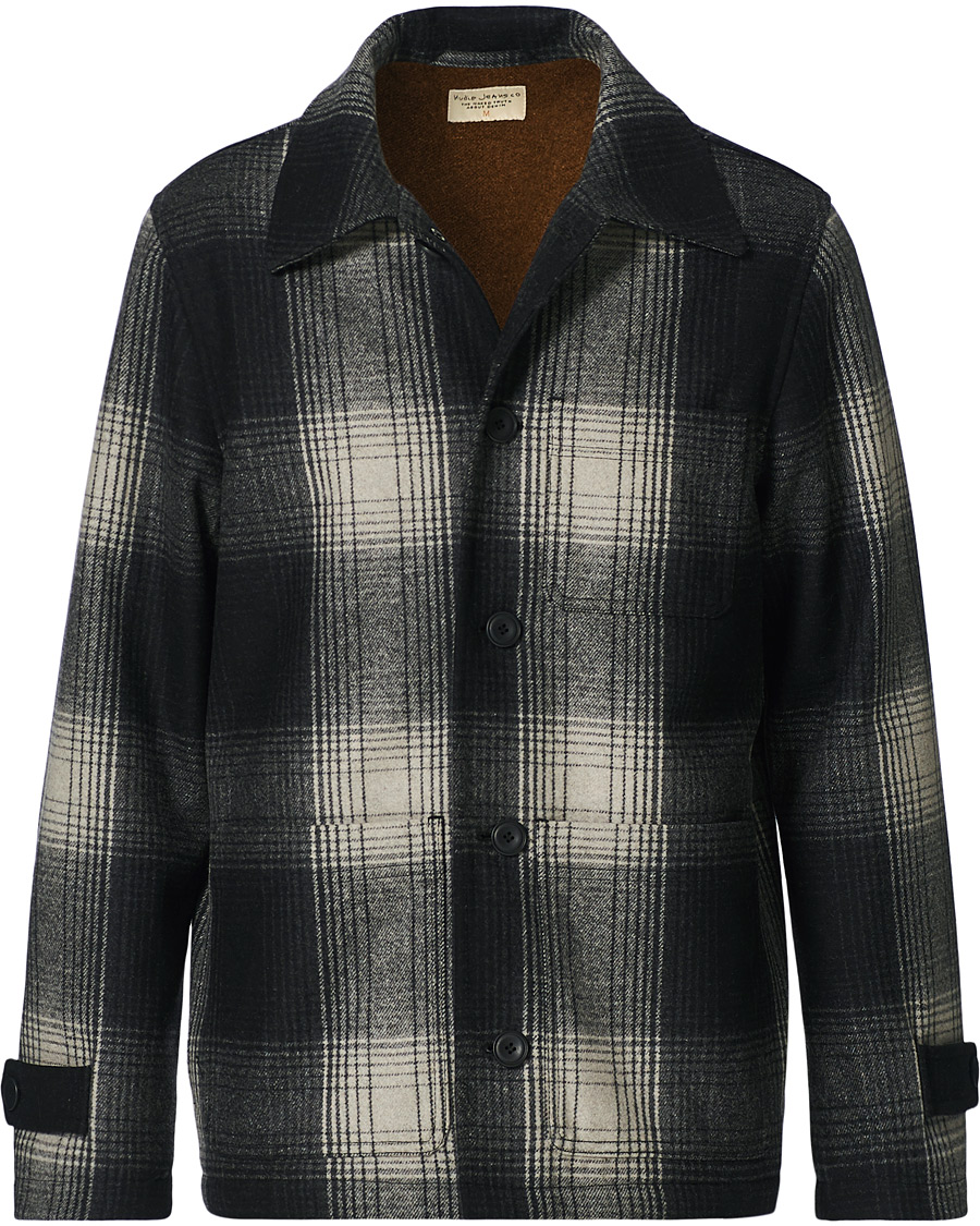 Herr | Jackor | Nudie Jeans | Mangan Shadow Check Lumber Jacket Black/Grey