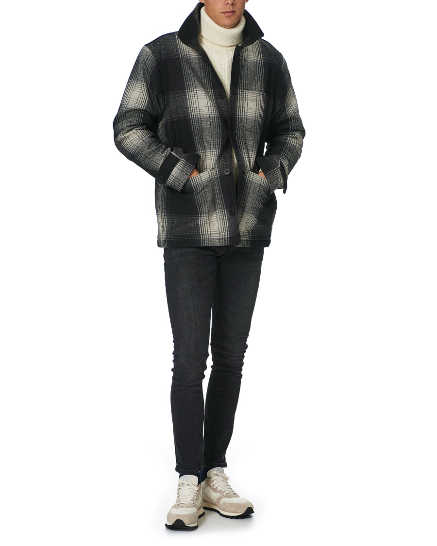 Herr | Jackor | Nudie Jeans | Mangan Shadow Check Lumber Jacket Black/Grey