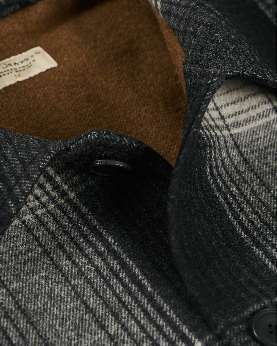 Herr | Jackor | Nudie Jeans | Mangan Shadow Check Lumber Jacket Black/Grey