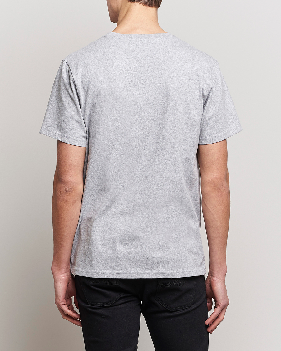 Herr | T-Shirts | Nudie Jeans | Roy Logo Crew Neck Tee Grey melange