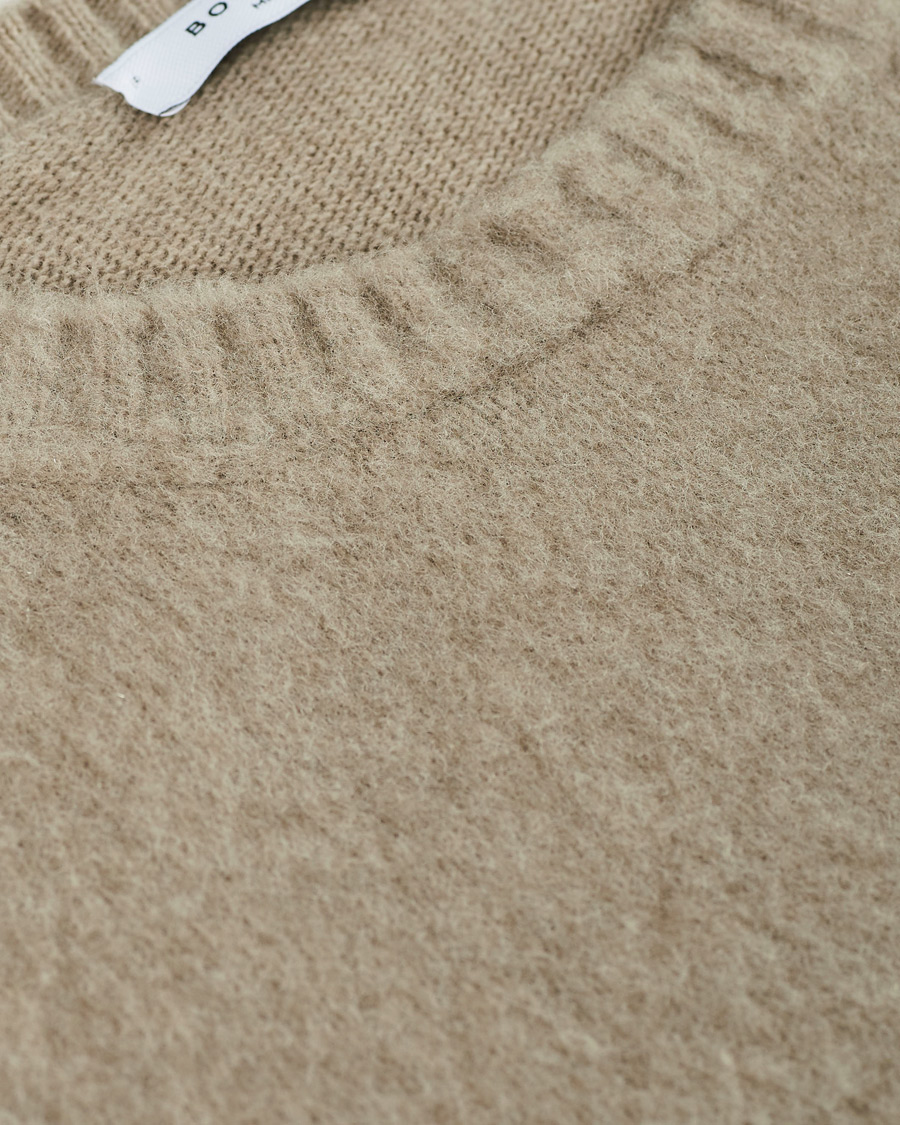 Herr | Tröjor | Boglioli | Brushed Wool/Cashmere Sweater Beige