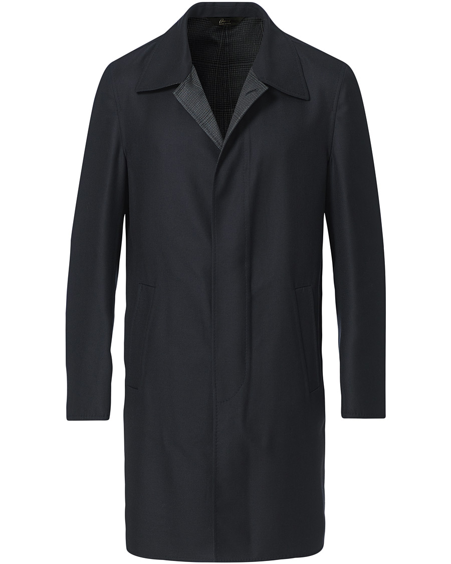Herr | Jackor | Brioni | Unconstructed Wool Coat Navy