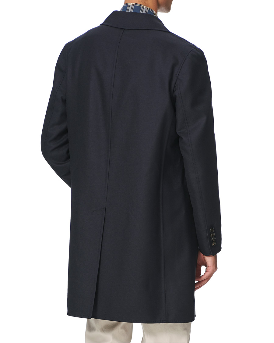 Herr | Jackor | Brioni | Unconstructed Wool Coat Navy