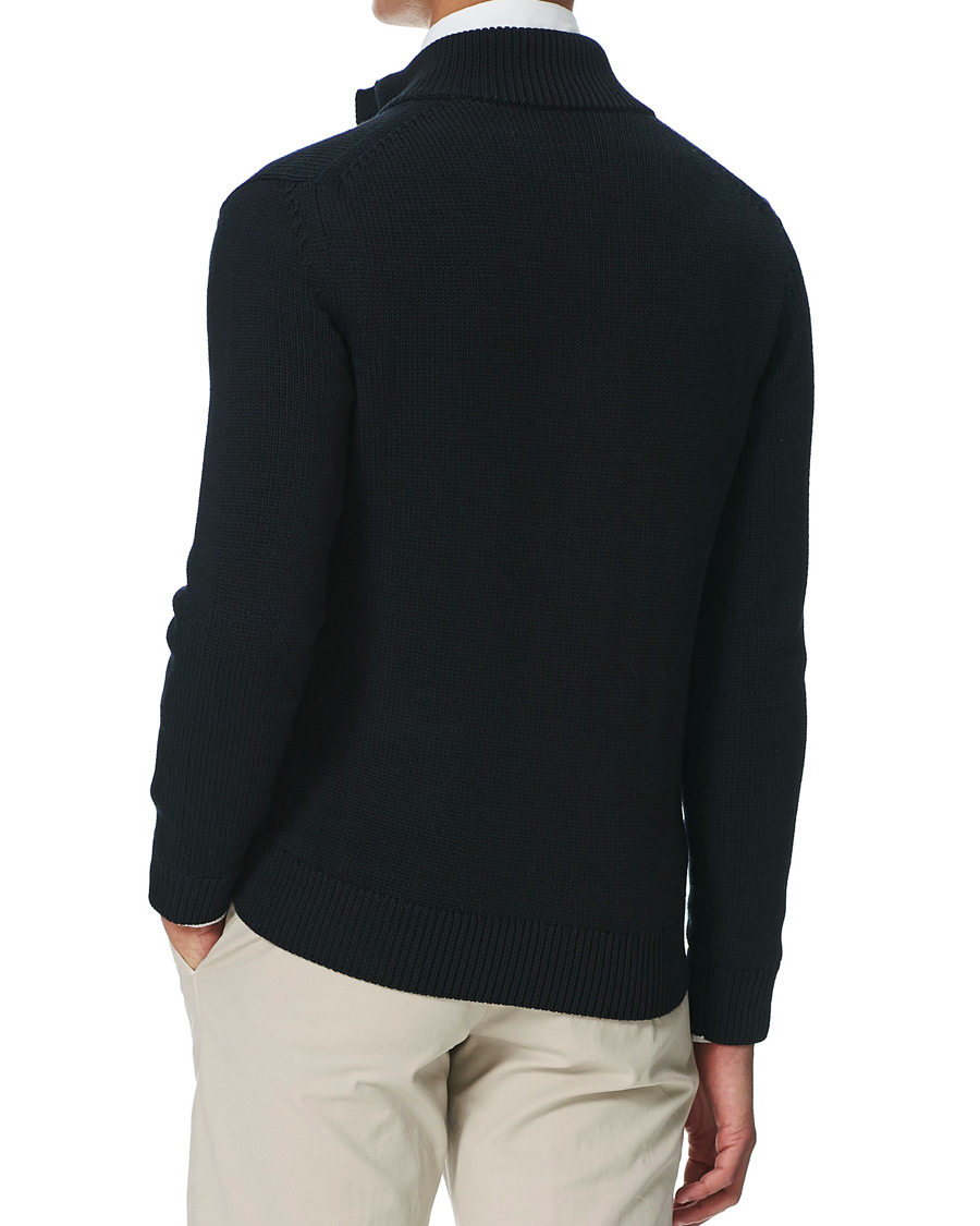 Herr | Tröjor | Brioni | Heavy Wool Cardigan Jacket Navy