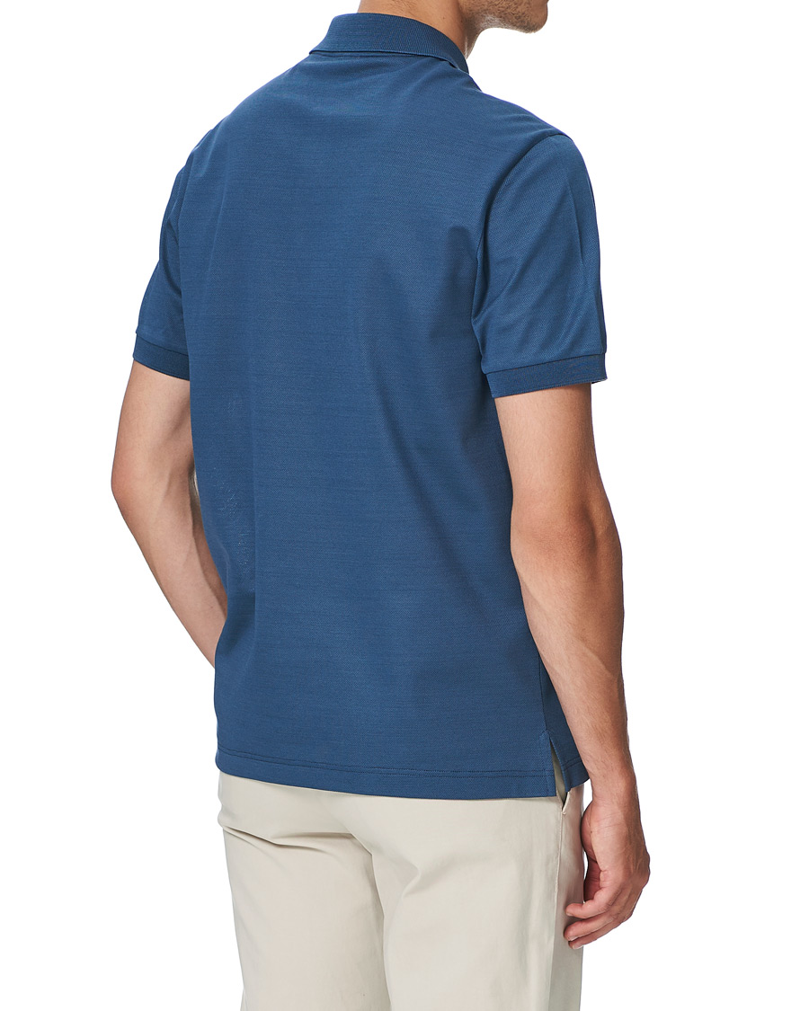 Herr | Pikéer | Brioni | Contrast Placket Polo Piquet Dark Blue