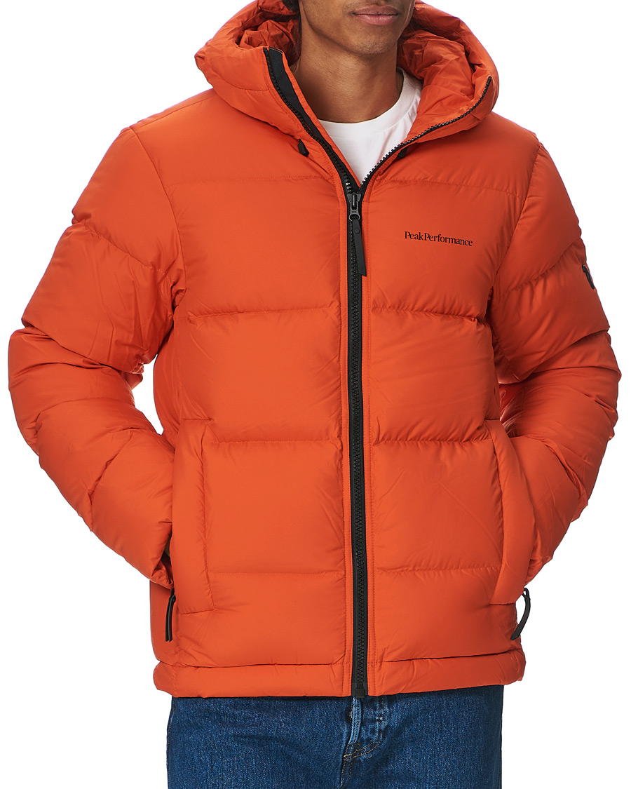 Herr | Jackor | Peak Performance | Rivel Down Hooded Jacket Orange