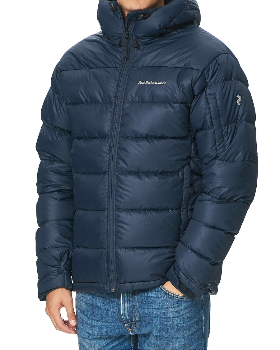 Herr | Jackor | Peak Performance | Frost Down Hooded Jacket Blue Shadow