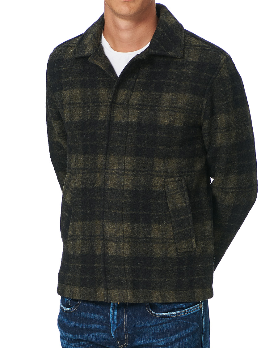 Herr | Jackor | Peak Performance | Checked Wool Shirt Olive