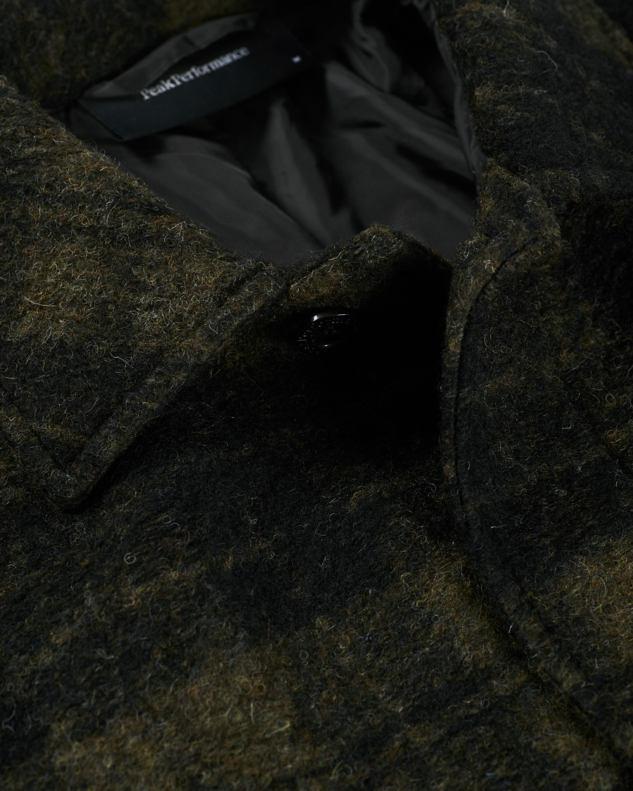 Herr | Jackor | Peak Performance | Checked Wool Shirt Olive