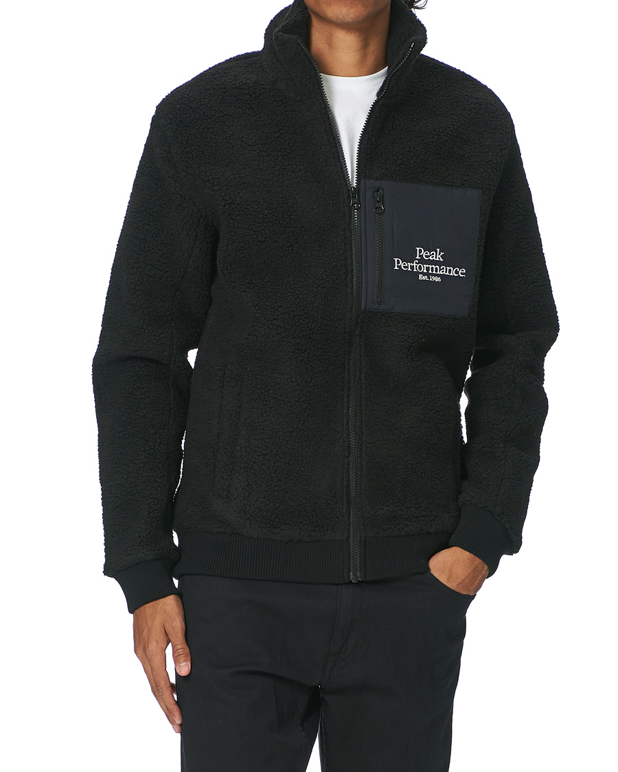 Herr | Tröjor | Peak Performance | Original Pile Zip Jacket Black