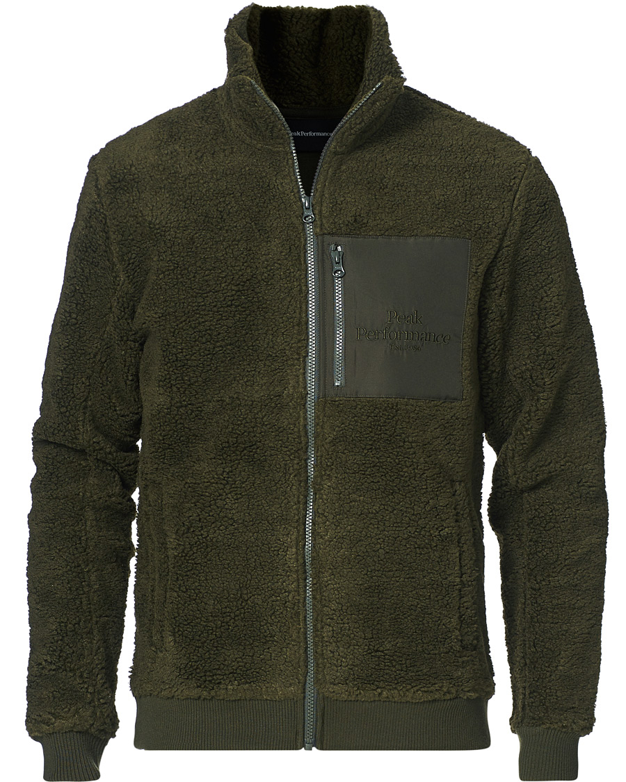 Herr | Tröjor | Peak Performance | Original Pile Zip Jacket Olive Extreme