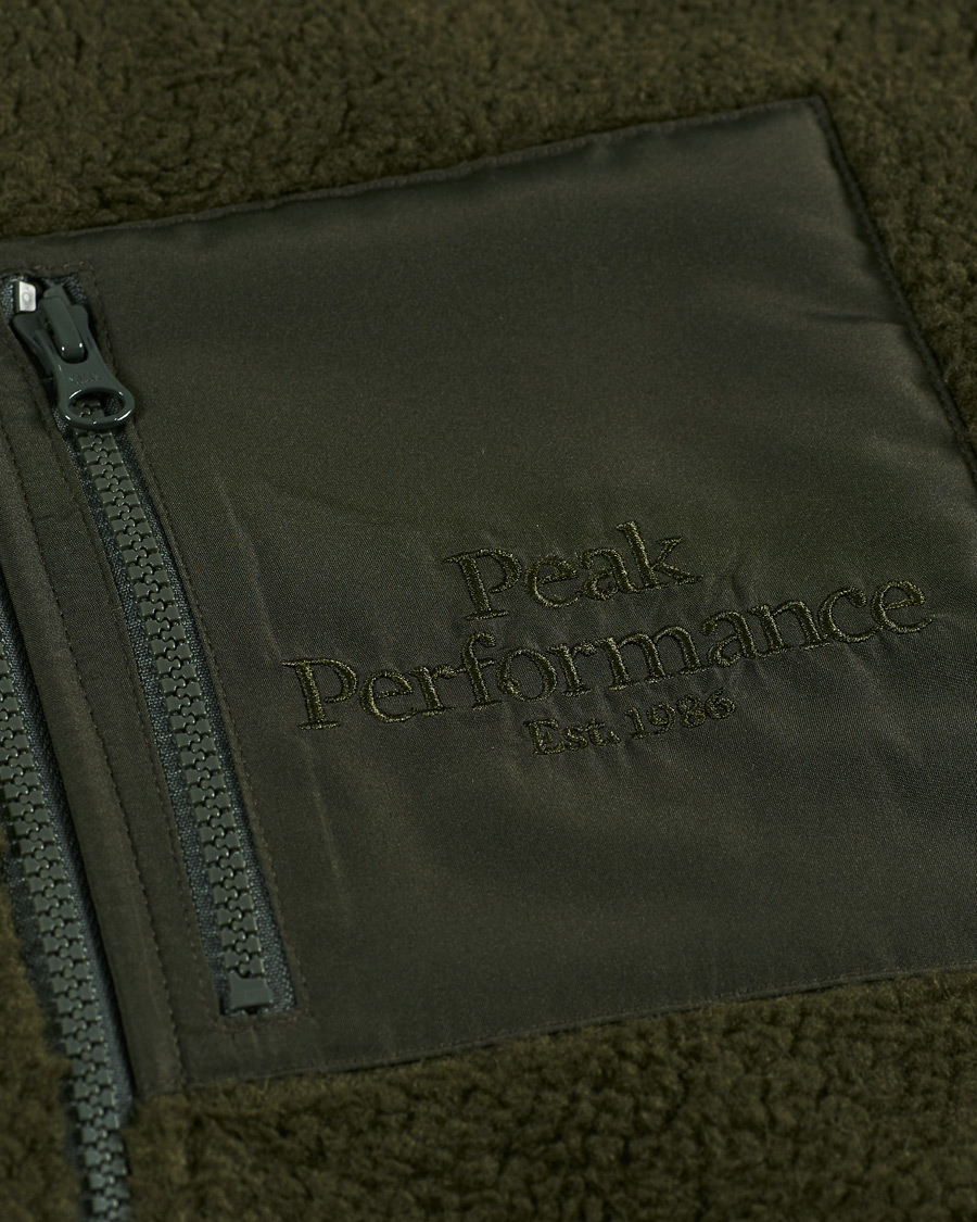 Herr | Tröjor | Peak Performance | Original Pile Zip Jacket Olive Extreme
