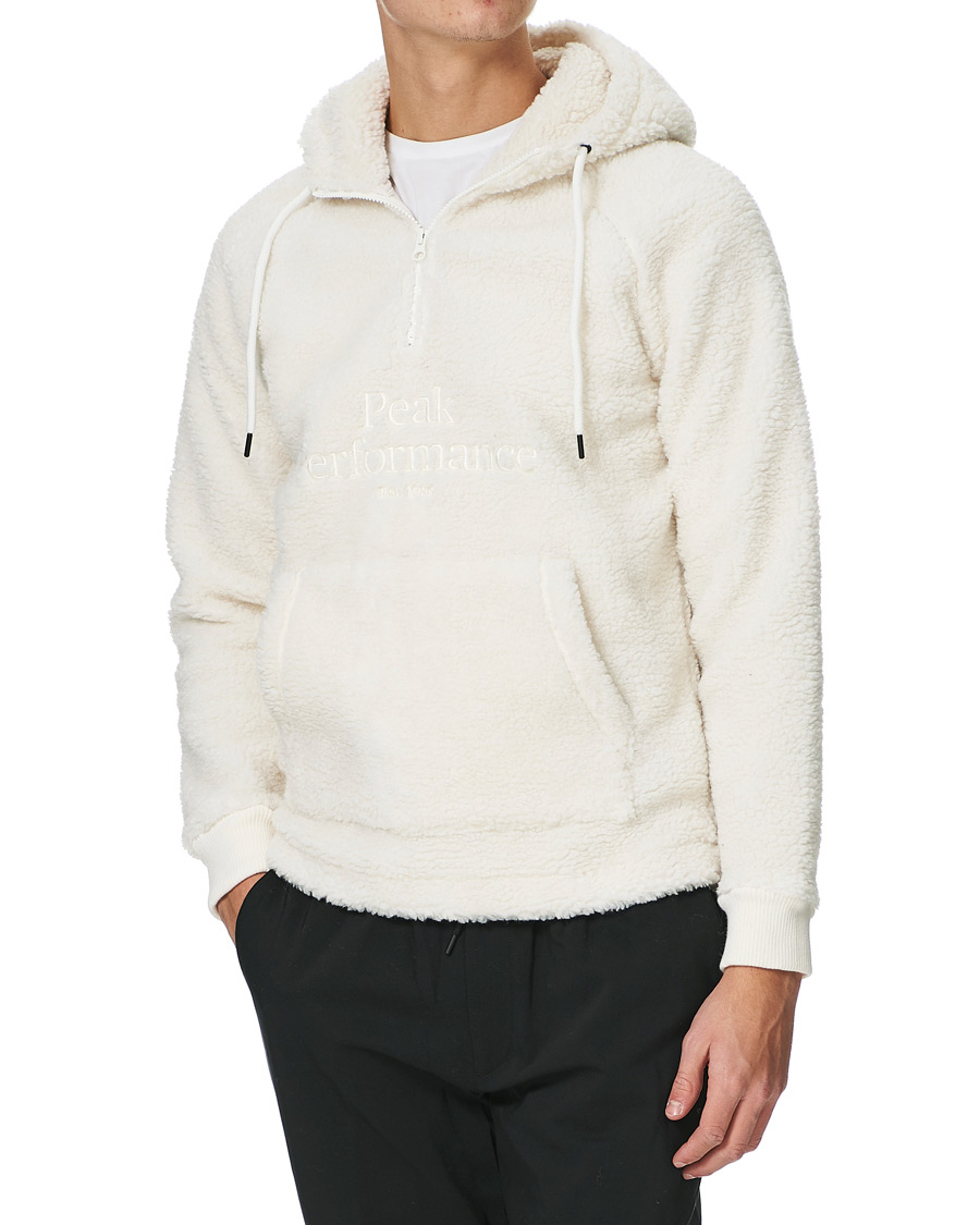 Herr | Tröjor | Peak Performance | Original Pile Zip Hood Off white