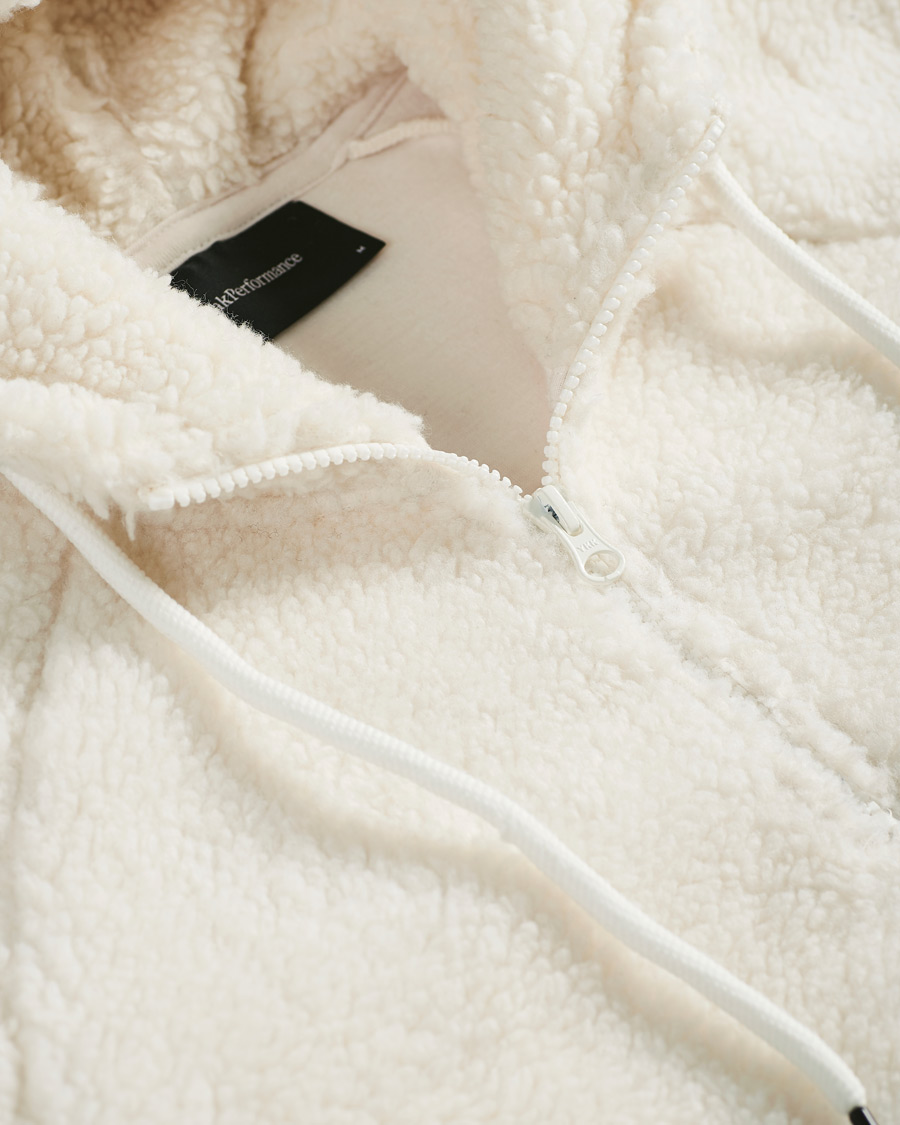 Herr | Tröjor | Peak Performance | Original Pile Zip Hood Off white