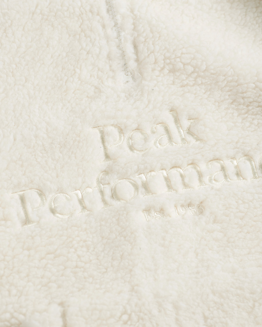 Herr | Tröjor | Peak Performance | Original Pile Zip Hood Off white