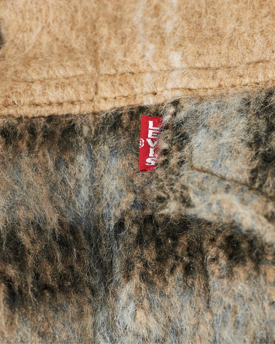 Herr | Jackor | Levi's | Vintage Fit Sherpa Trucker Camel Blue Plaid