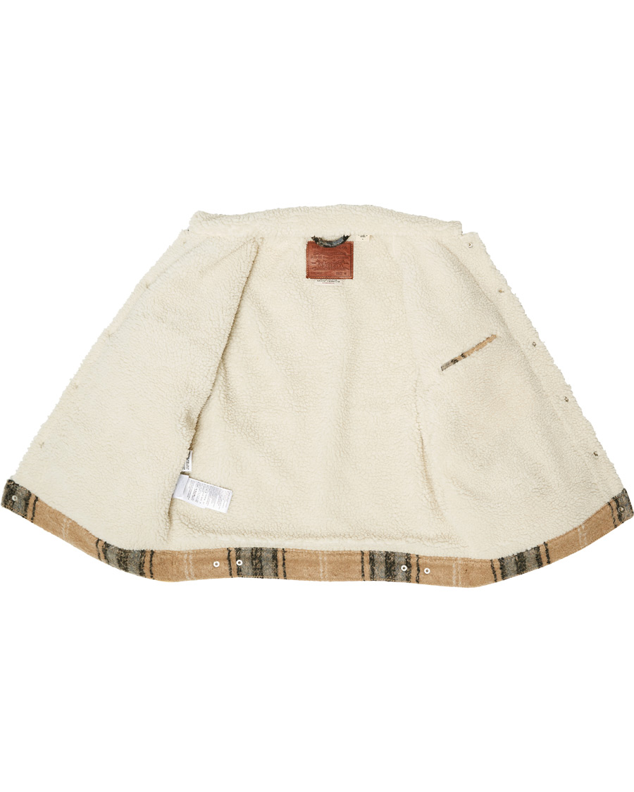 Herr | Jackor | Levi's | Vintage Fit Sherpa Trucker Camel Blue Plaid