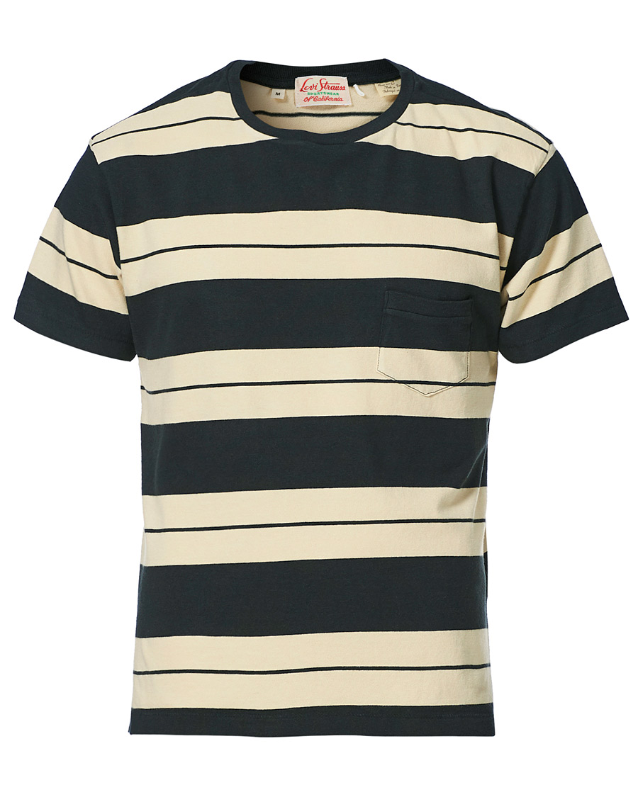 Herr | T-Shirts | Levi's Vintage Clothing | 1940's Split Hem T-Shirt Black/White