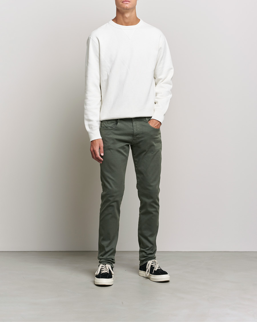 Herr | Byxor | Replay | Anbass Hyperflex X.Lite 5-Pocket Pants Olive Green