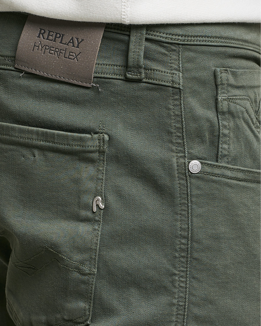 Herr | Byxor | Replay | Anbass Hyperflex X.Lite 5-Pocket Pants Olive Green