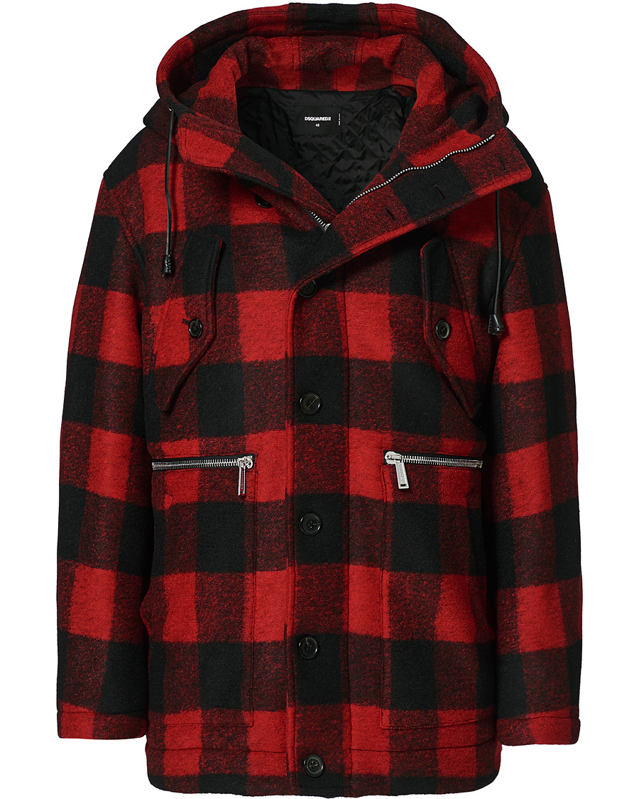 Herr | Jackor | Dsquared2 | Check Logo Jacket Black/Red