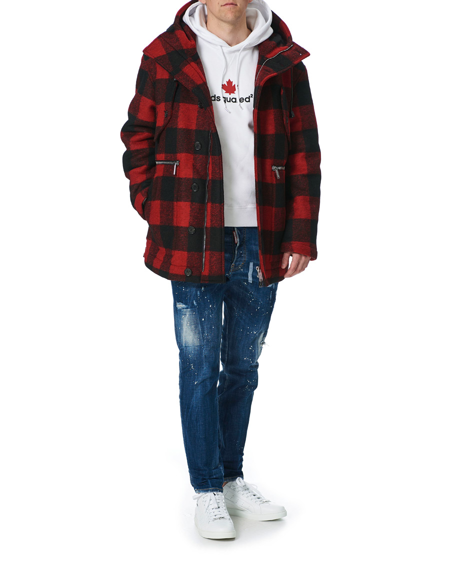 Herr | Jackor | Dsquared2 | Check Logo Jacket Black/Red