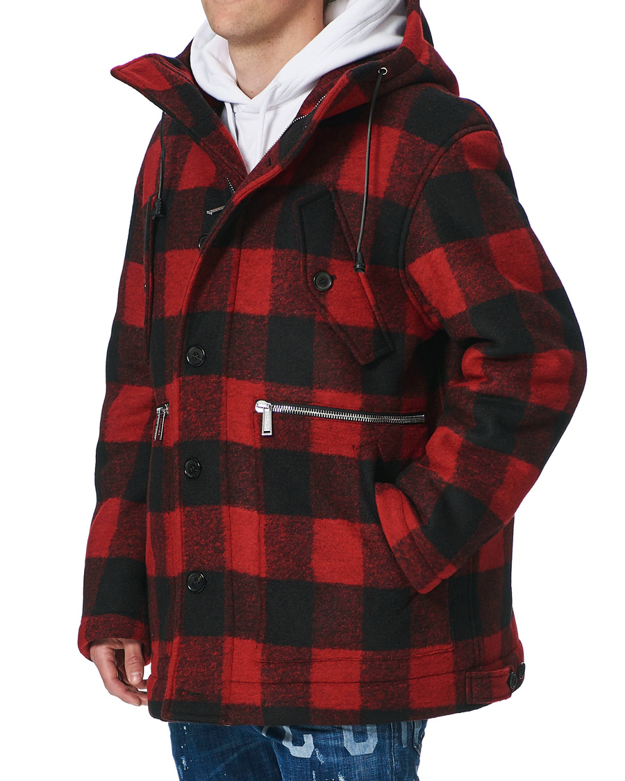 Herr | Jackor | Dsquared2 | Check Logo Jacket Black/Red