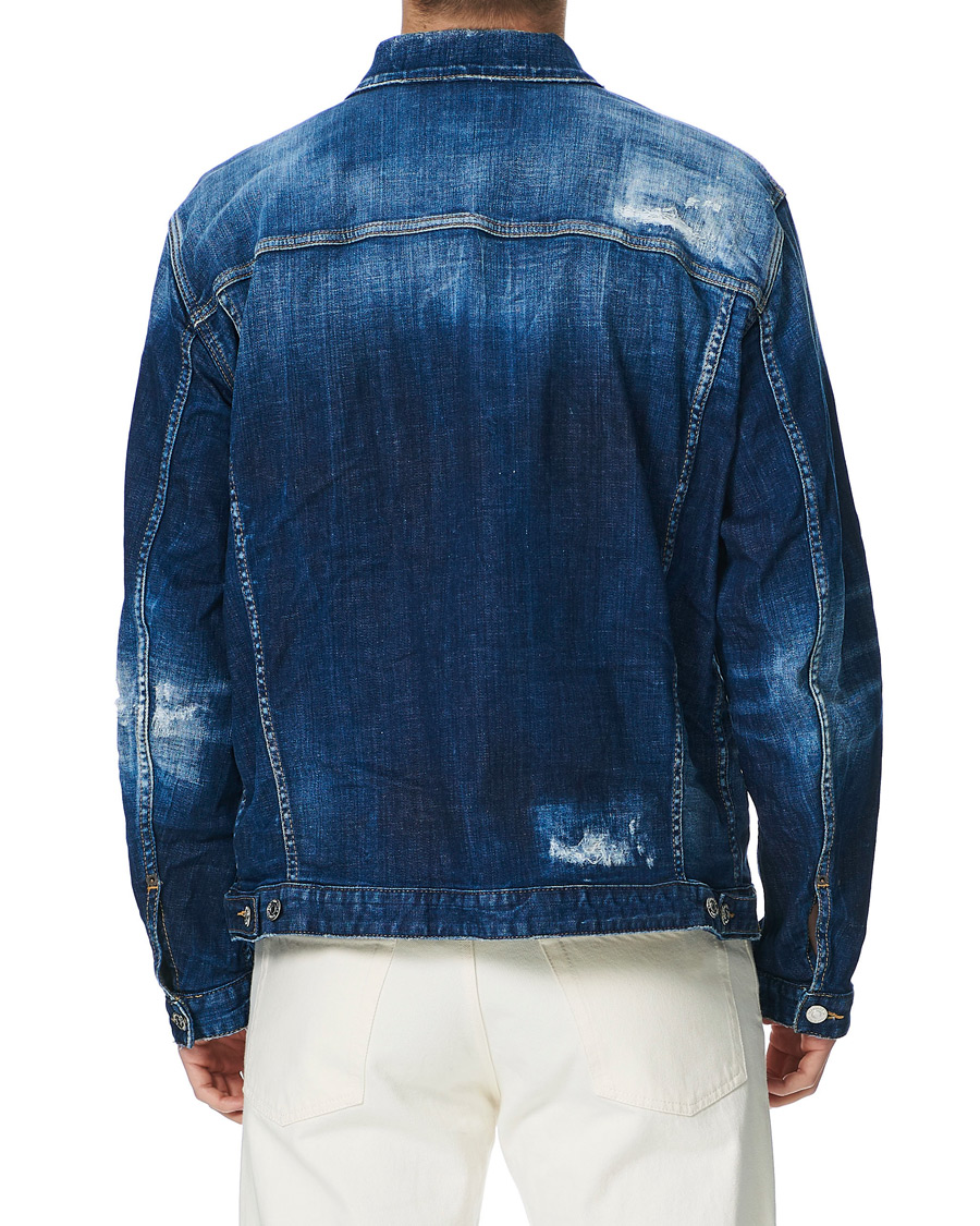 Herr | Jackor | Dsquared2 | Ripped Denim Jacket Indigo