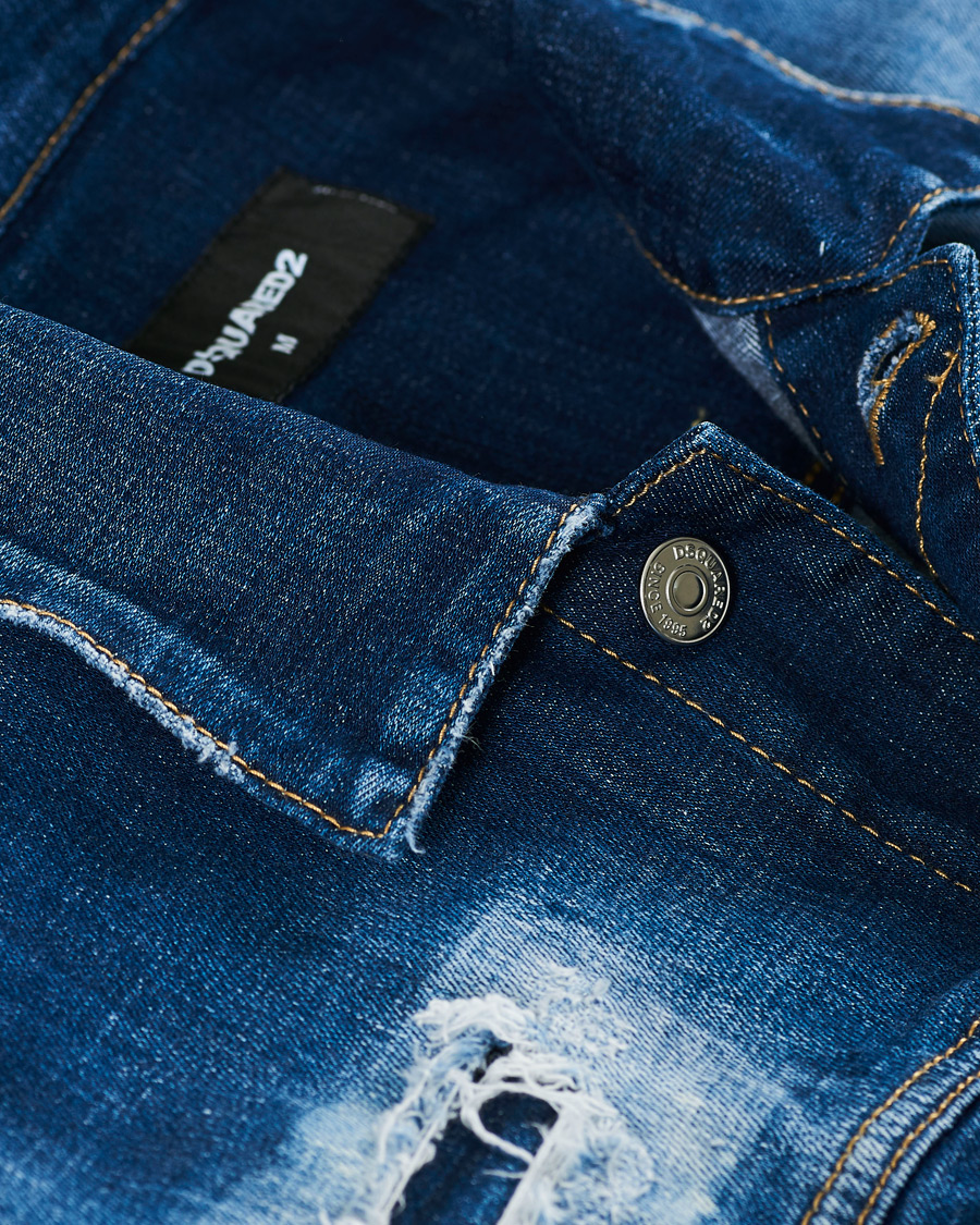 Herr | Jackor | Dsquared2 | Ripped Denim Jacket Indigo