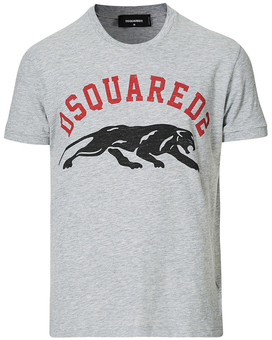 Herr | T-Shirts | Dsquared2 | Tiger Tee Grey Heather