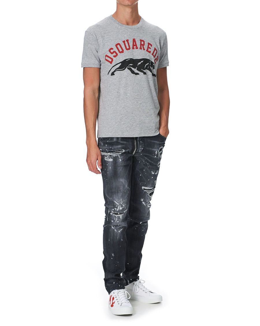Herr | T-Shirts | Dsquared2 | Tiger Tee Grey Heather