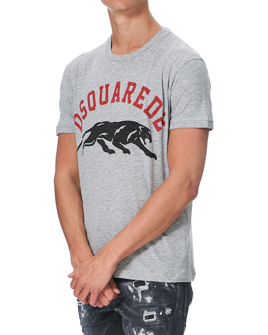 Herr | T-Shirts | Dsquared2 | Tiger Tee Grey Heather
