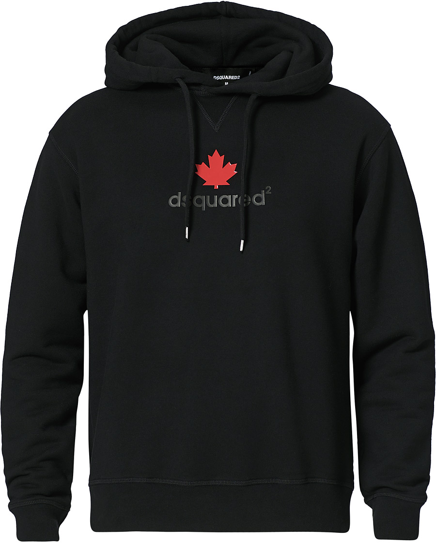 Herr | Tröjor | Dsquared2 | Mini D2 Leaf Hoodie Black