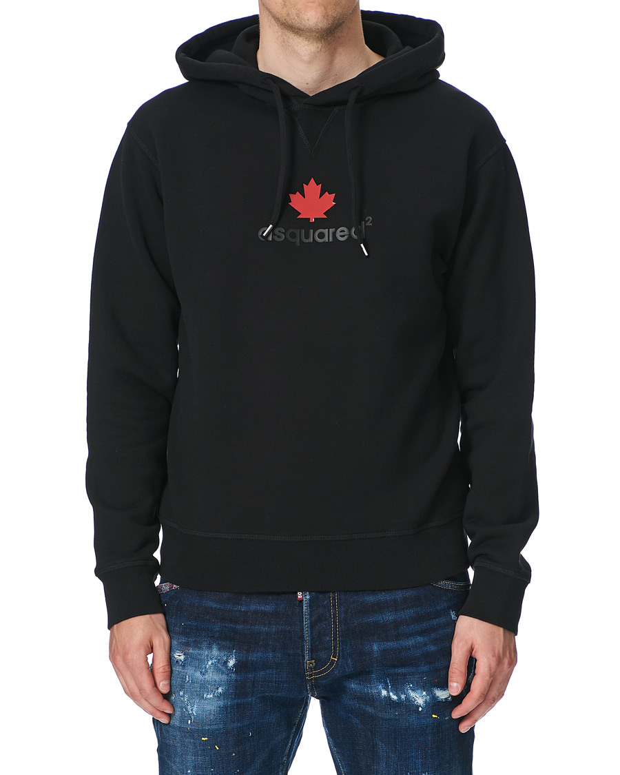 Herr | Tröjor | Dsquared2 | Mini D2 Leaf Hoodie Black