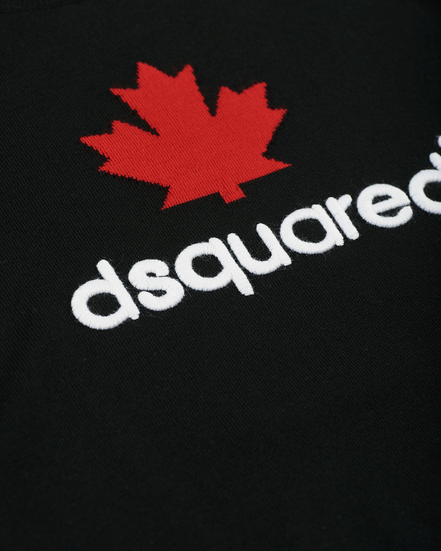 Herr | Tröjor | Dsquared2 | Mini D2 Leaf Knitted Sweater Black