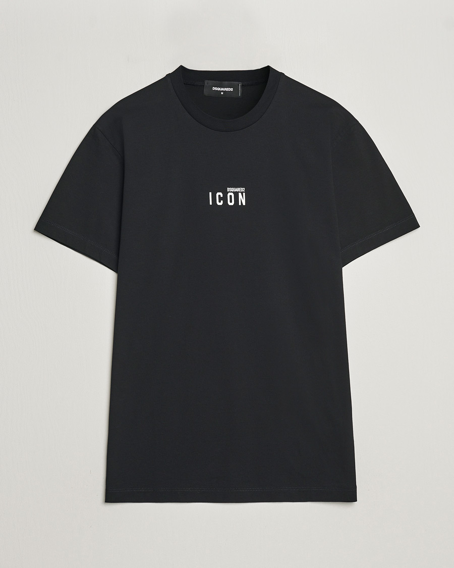 Herr | T-Shirts | Dsquared2 | Icon Small Logo Crew Neck T-Shirt Black