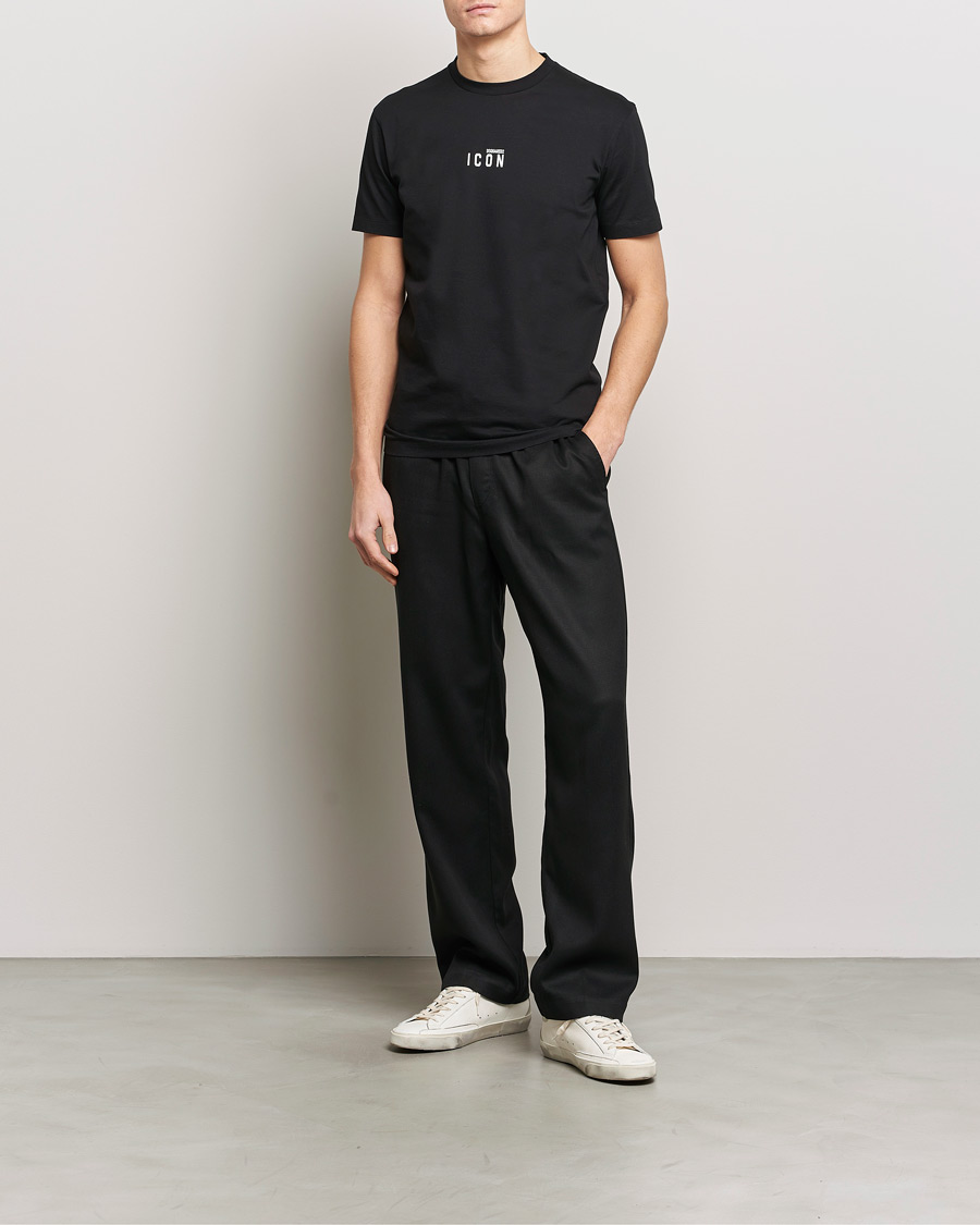 Herr | T-Shirts | Dsquared2 | Icon Small Logo Crew Neck T-Shirt Black