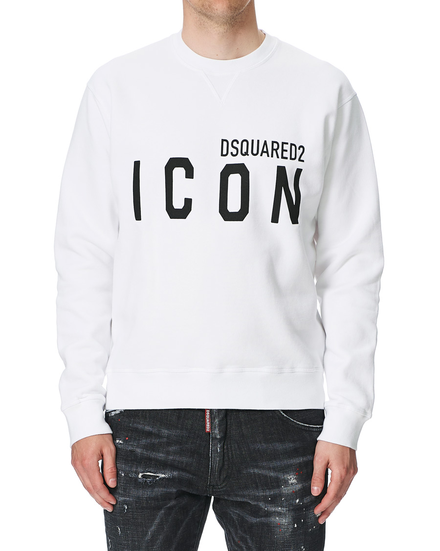 Herr | Tröjor | Dsquared2 | Icon Logo Sweatshirt White