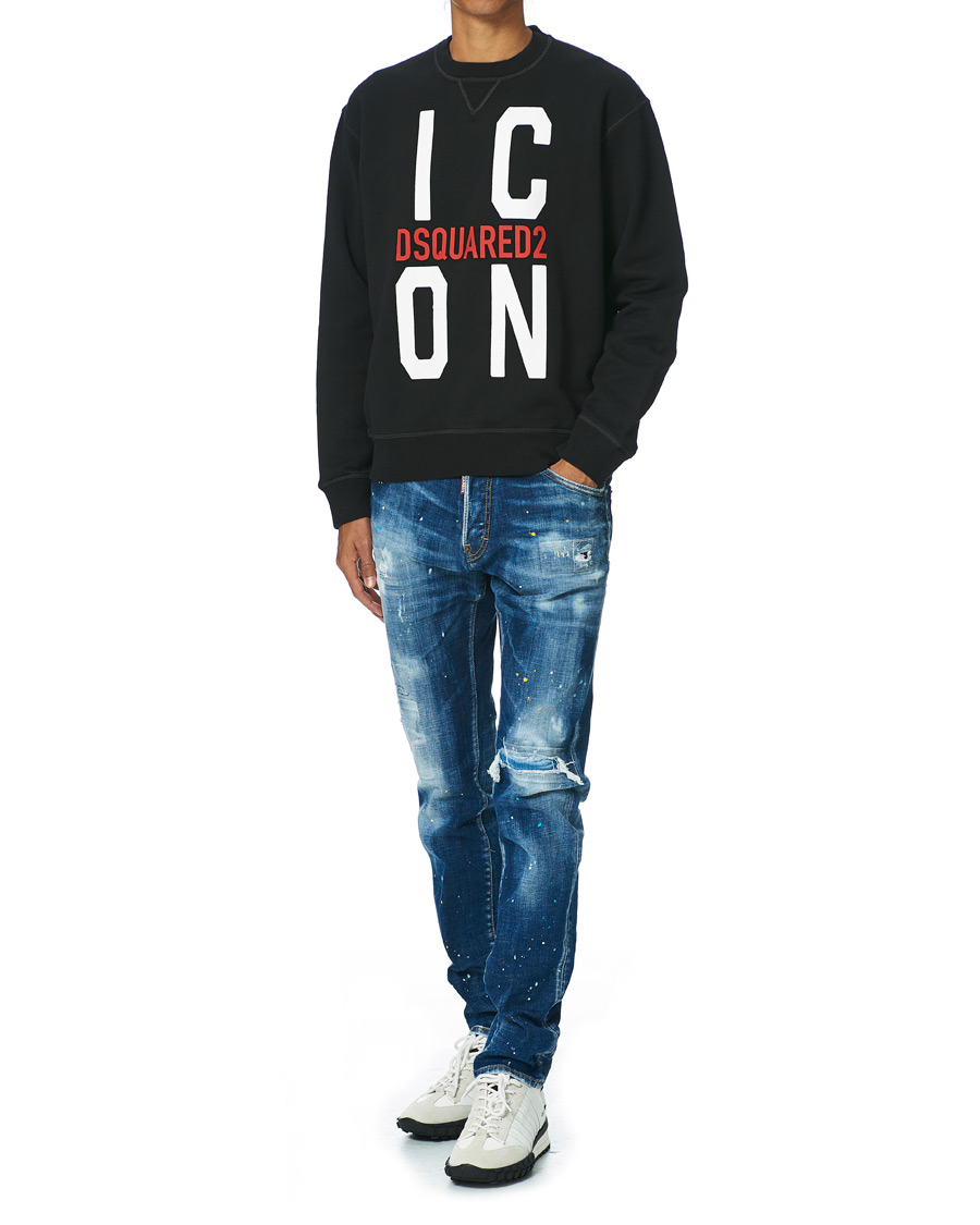 Herr | Tröjor | Dsquared2 | Cool Fit Icon Vert Sweatshirt Black
