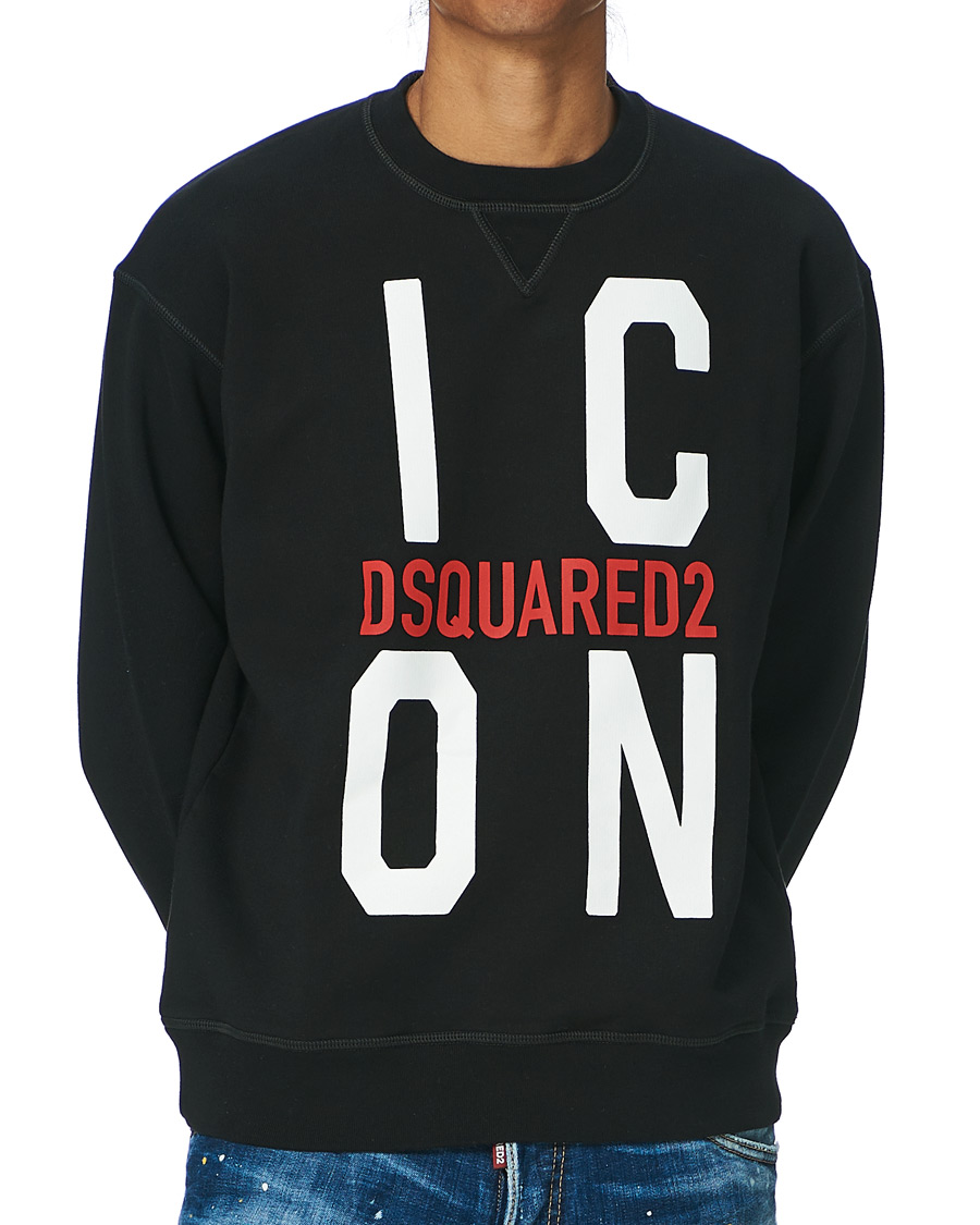 Herr | Tröjor | Dsquared2 | Cool Fit Icon Vert Sweatshirt Black