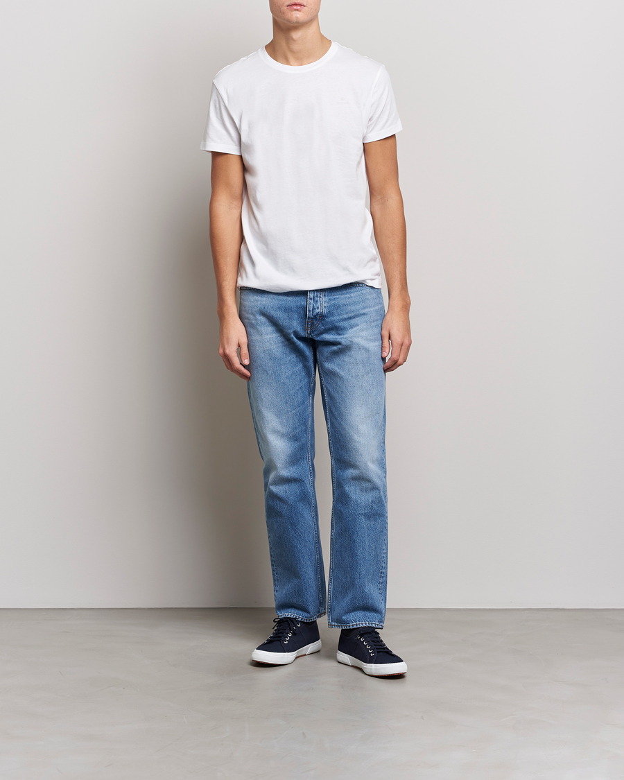 Herr | T-Shirts | GANT | 2-Pack Crew Neck T-Shirt Navy/White