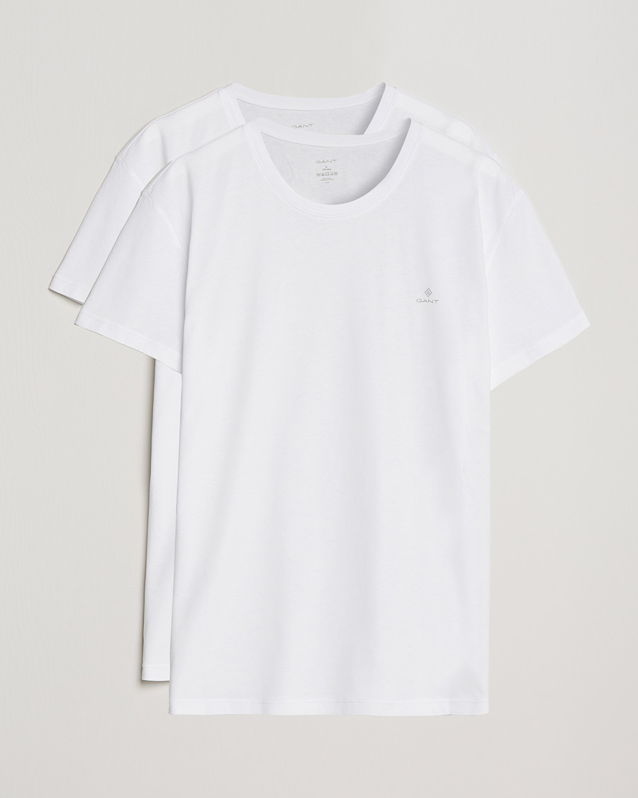 Herr | T-Shirts | GANT | 2-Pack Crew Neck T-Shirt White
